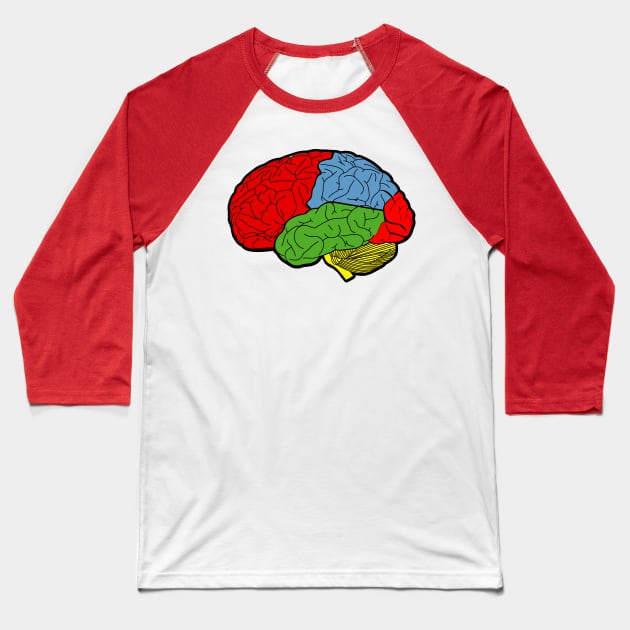 Brain in full color Baseball T-Shirt by JewelryArcade